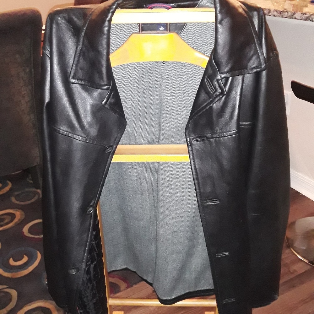 Tommy Hilfiger Genuine Leather Mens Jacket